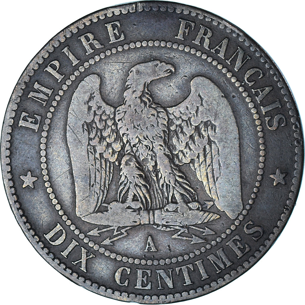 Coin, France, Napoléon III, 10 Centimes, 1854 (1871), Paris, Satirique