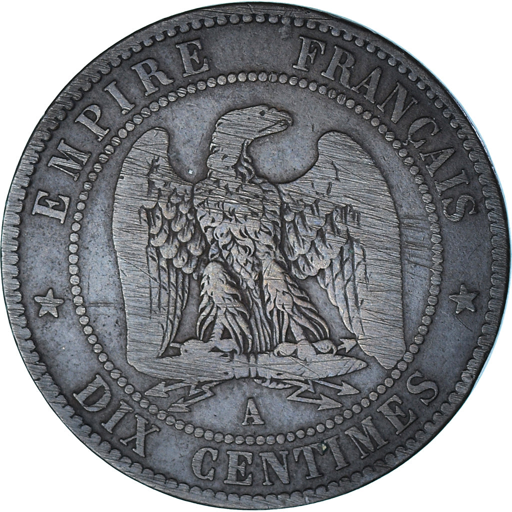 Monnaie, France, Napoléon III, 10 Centimes, 1852 (1871), Paris, Satirique, TTB