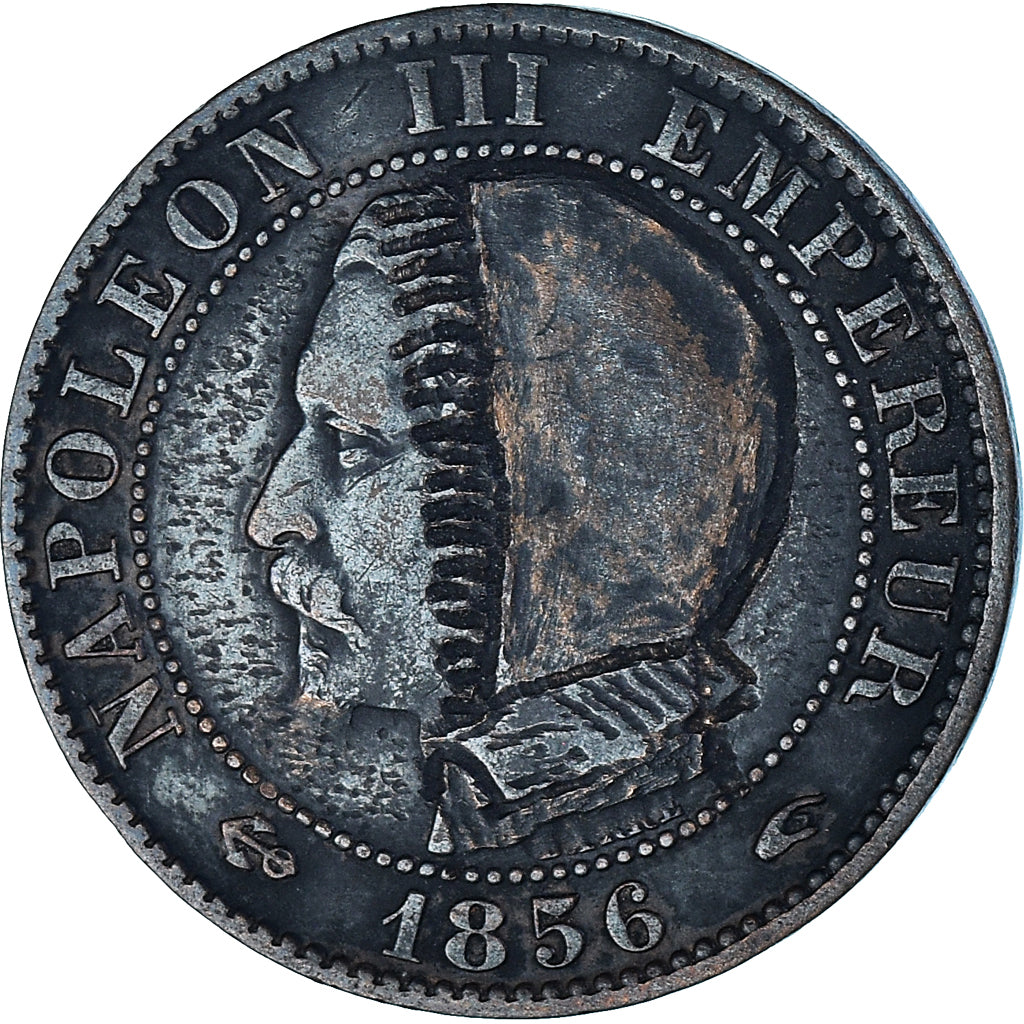 Moneta, Francia, Napoleon III, 5 Centimes, 1856 ( 1871 ), Paris, Satirique, BB+
