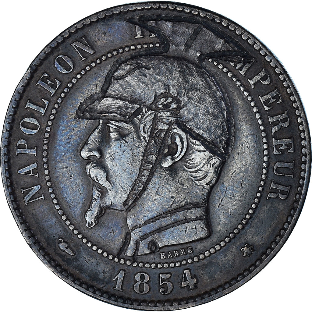 Munten, Frankrijk, Napoléon III, 10 Centimes, 1854 (1871), Strasbourg
