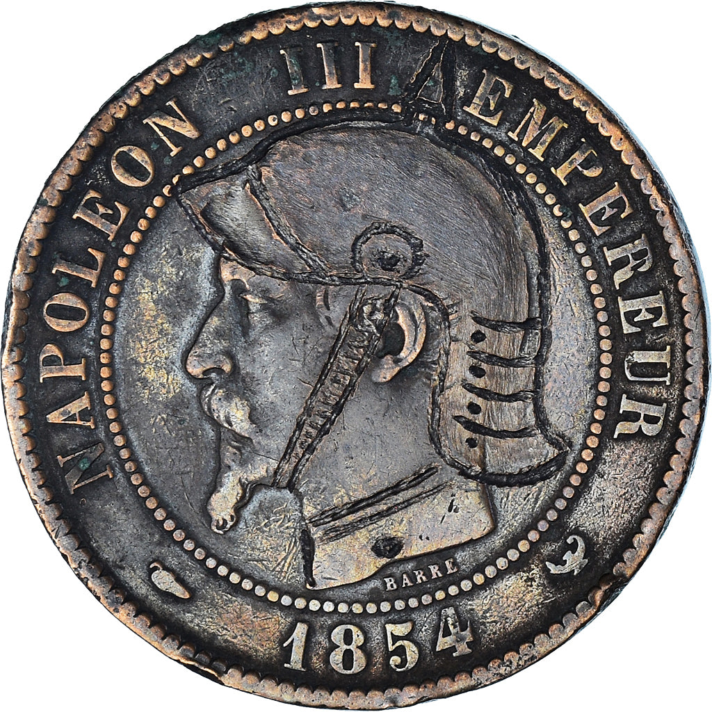 Coin, France, Napoléon III, 10 Centimes, 1854 (1871), Lille, Satirique