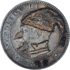 Münze, Frankreich, Napoleon III, 2 Centimes, 1870, Strasbourg, Satirique, VZ