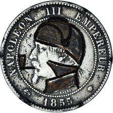 Coin, France, Napoléon III, 10 Centimes, 1855 (1871), Marseille, Satirique