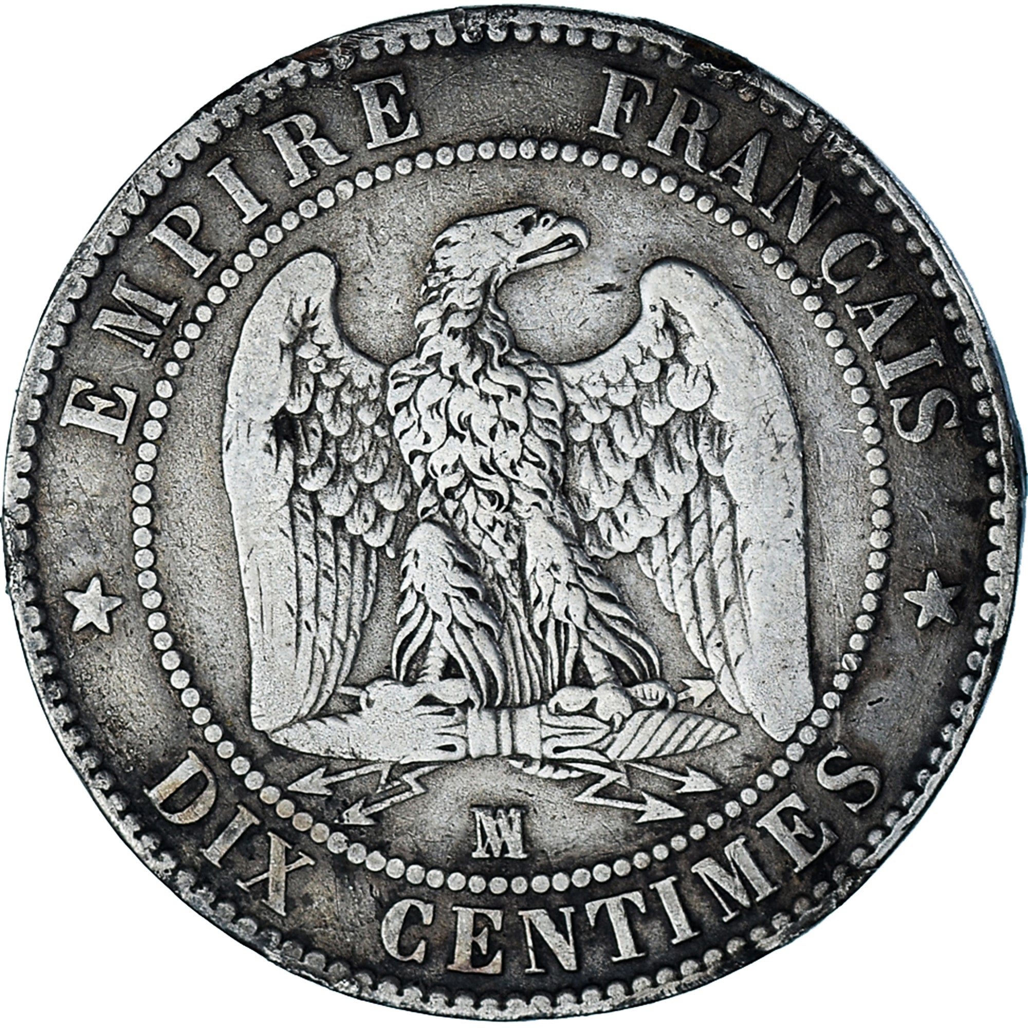 Coin, France, Napoléon III, 10 Centimes, 1855 (1871), Marseille, Satirique