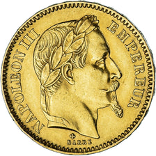 Münze, Frankreich, Napoleon III, 20 Francs, 1866, Strasbourg, VZ, Gold