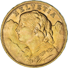 Moneda, Suiza, 20 Francs, 1947, Bern, SC, Oro, KM:35.2