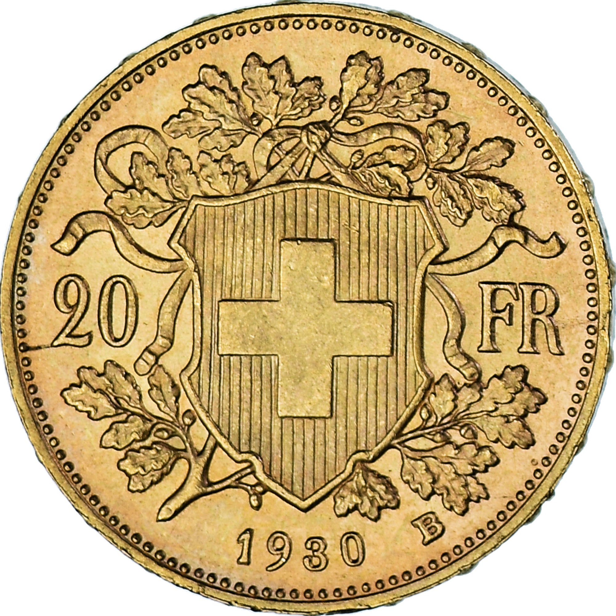 Moneda, Suiza, 20 Francs, 1930, Berne, EBC, Oro, KM:35.1