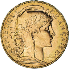 Coin, France, Marianne, 20 Francs, 1907, Paris, MS(63), Gold, KM:857