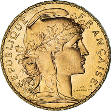 Coin, France, Marianne, 20 Francs, 1907, Paris, MS(63), Gold, KM:857