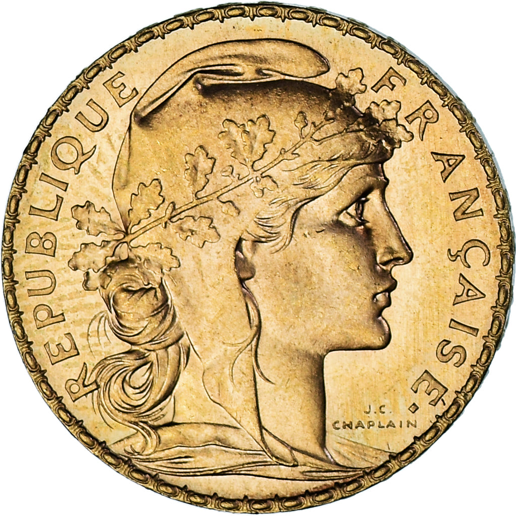 Coin, France, Marianne, 20 Francs, 1907, Paris, MS(64), Gold, KM:857