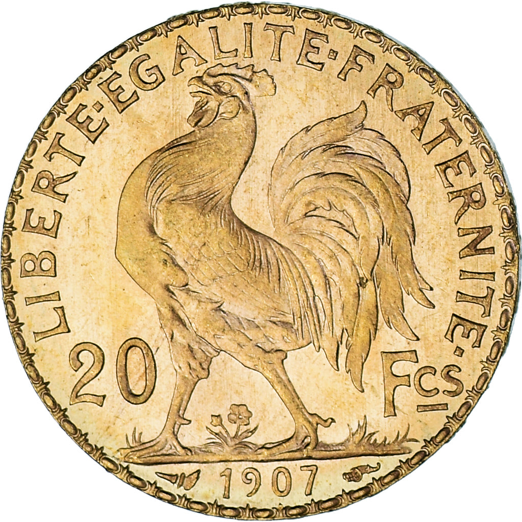 Coin, France, Marianne, 20 Francs, 1907, Paris, MS(64), Gold, KM:857