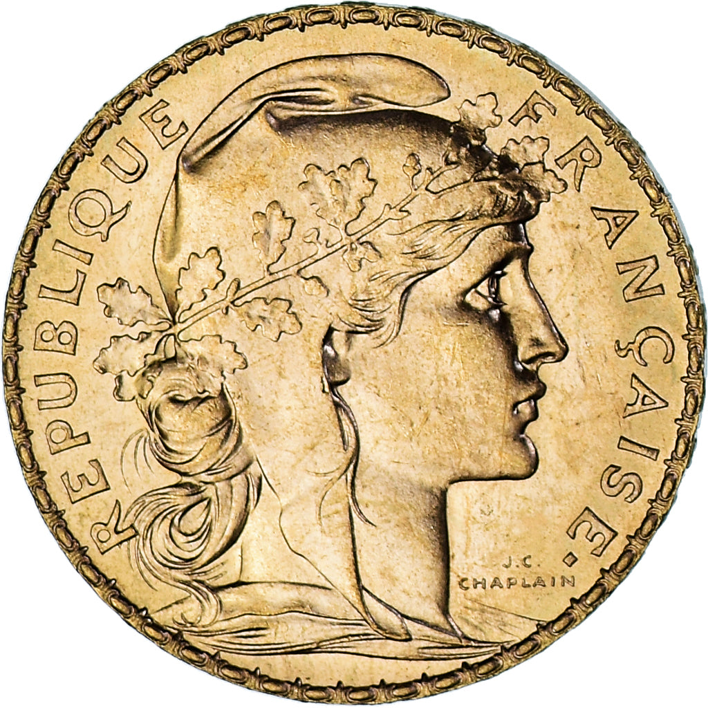 Coin, France, Marianne, 20 Francs, 1910, Paris, MS(63), Gold, KM:857