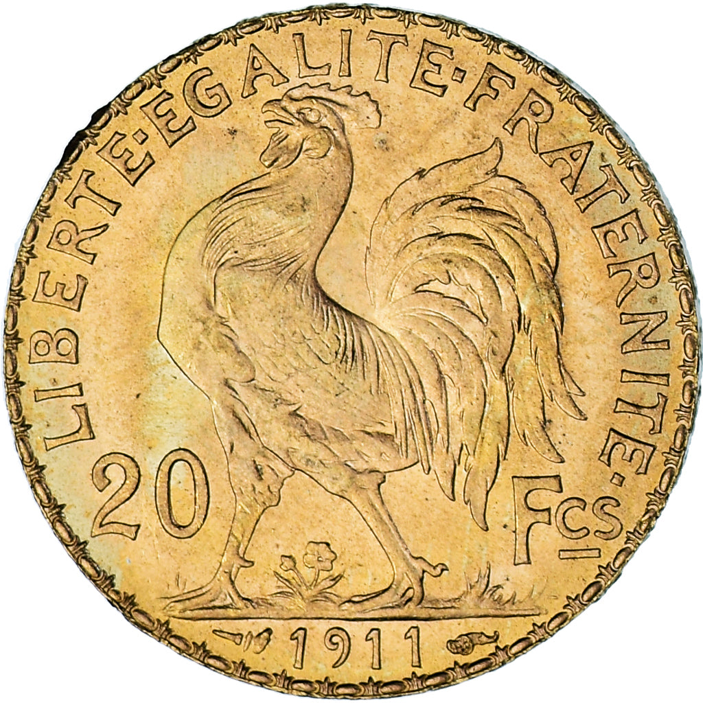 Münze, Frankreich, Marianne, 20 Francs, 1911, Paris, VZ, Gold, KM:857