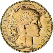 Moneda, Francia, Marianne, 20 Francs, 1911, Paris, SC, Oro, KM:857