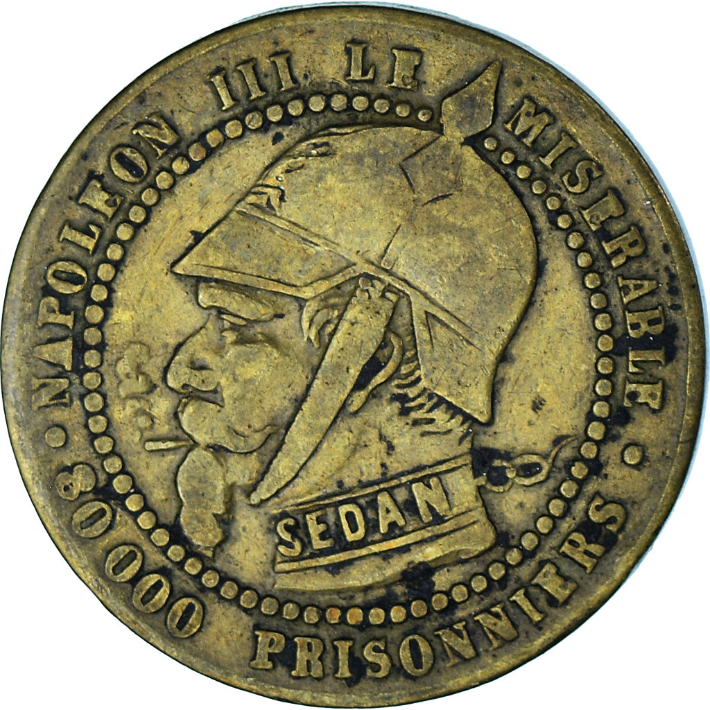 Coin, France, Napoléon III, 5 Centimes, 1870, Paris, VF(20-25), Brass