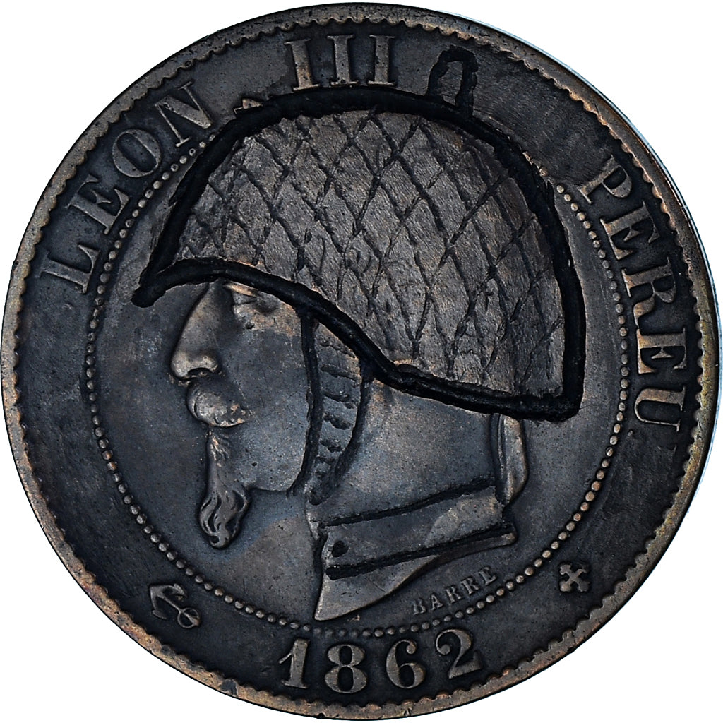 Coin, France, Napoleon III, 5 Centimes, 1862 (1871), Strasbourg, Satirique