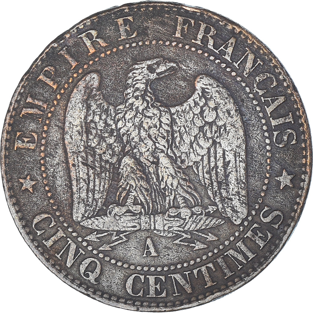 Moneta, Francia, Napoleon III, 5 Centimes, 1855 (1871), Paris, Satirique, BB