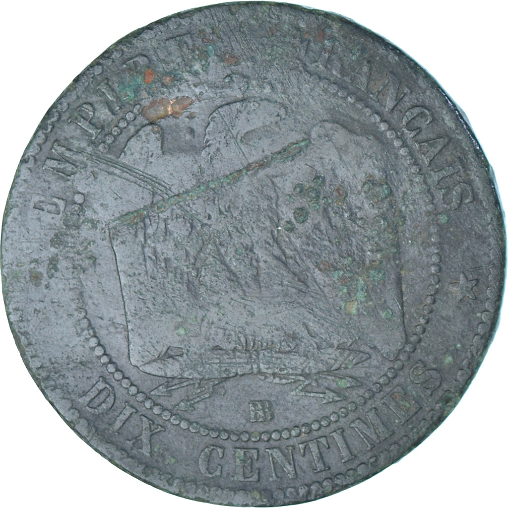 France, Token, 10 Centimes Napoléon III, Contremarque Pears Soap, 1864, Barre