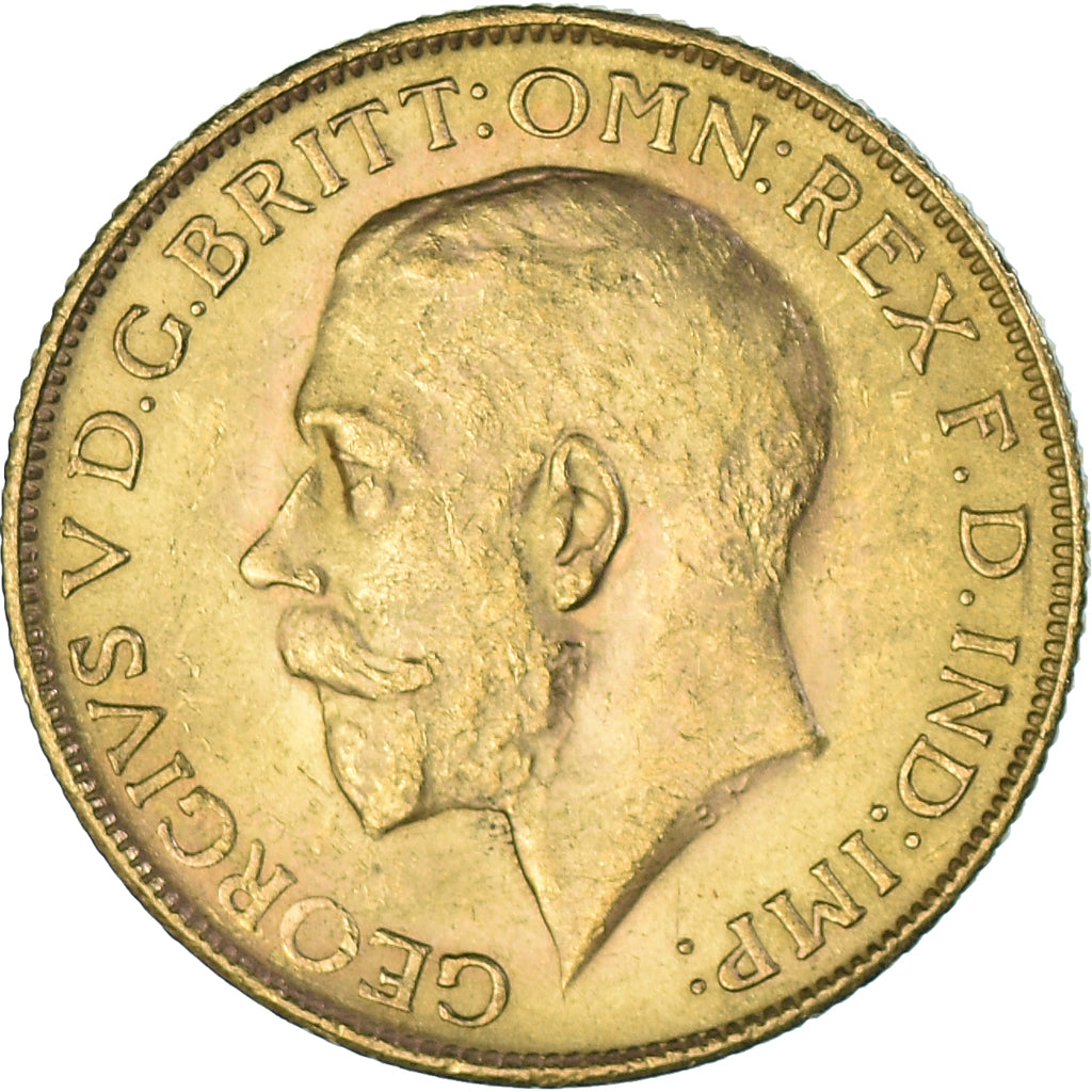Moeda, África do Sul, George V, Sovereign, 1928, Pretoria, MS(60-62), Dourado