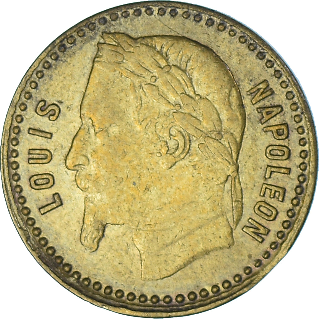 France, Token, Louis-Napoléon Bonaparte, Spiel Marke, AU(55-58), Brass