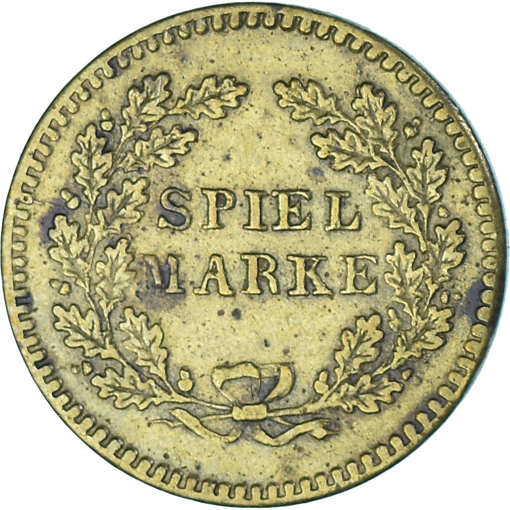 Francia, zeton, Louis-Napoléon Bonaparte, Spiel Marke, MBC, Latón