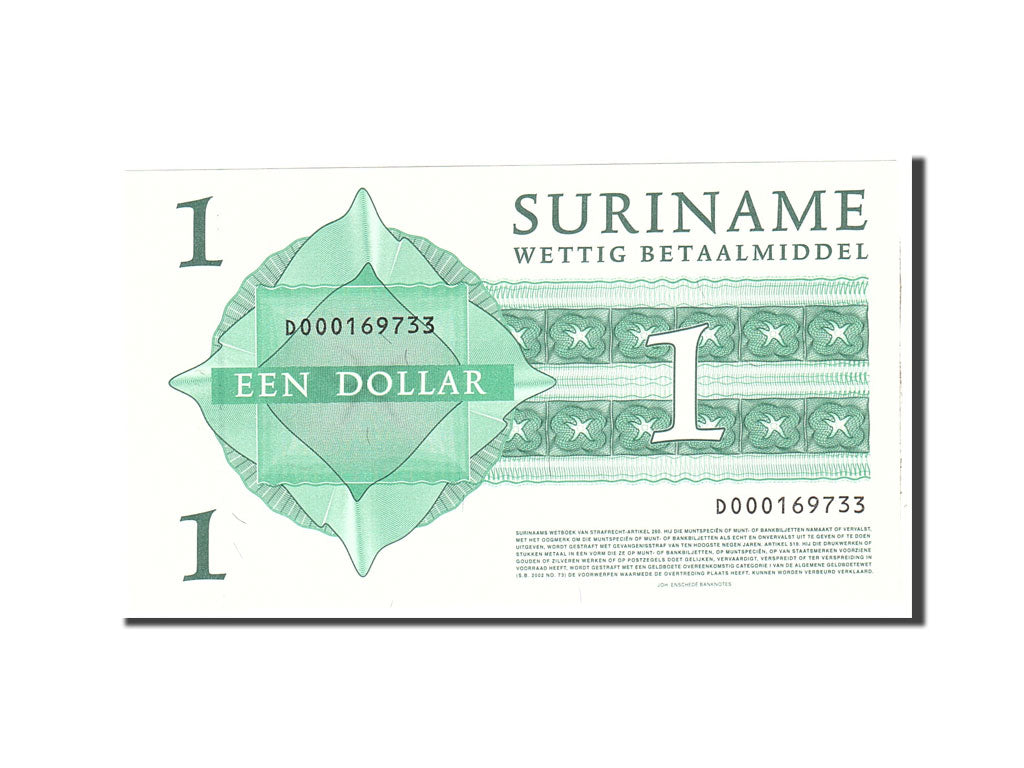Banknote, Suriname, 1 Dollar, 2005, Undated, KM:155, UNC(65-70)