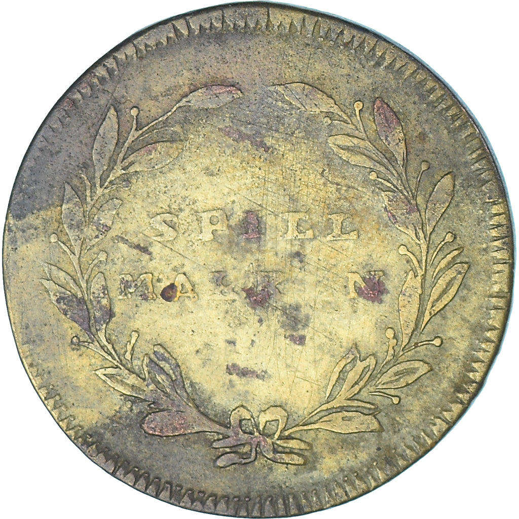 Francia, zeton, Napoléon III, Spiel Marke, BC+, Latón