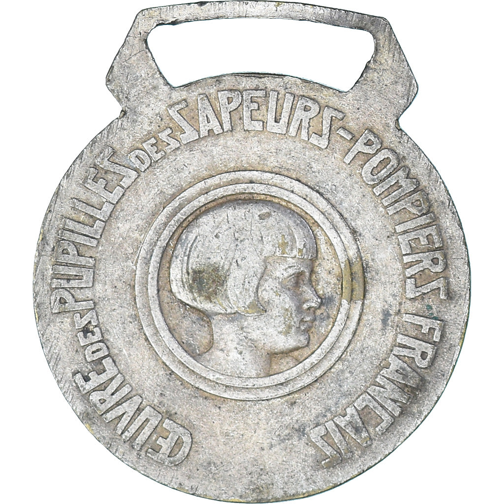 Francia, Oeuvre des Pupilles des Sapeurs-Pompiers, medalla, Muy buen estado