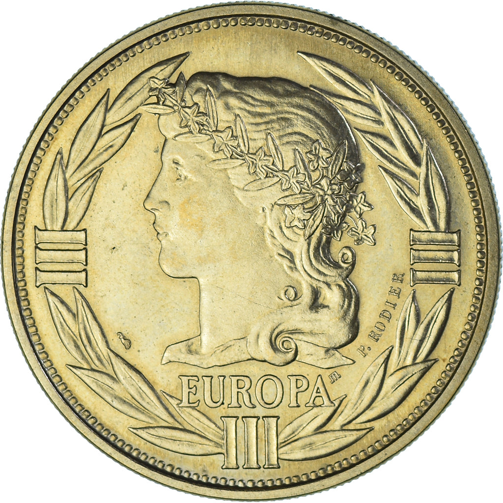 Francia, medalla, Ecu Europa, Marianne, Politics, 1992, Rodier, SC, Cobre -