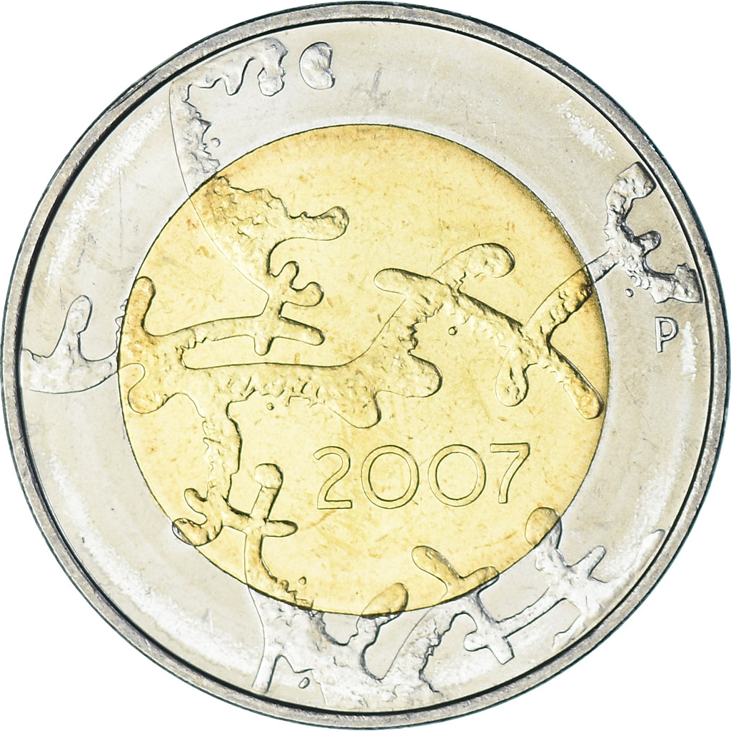 Finnland, 5 Euro, 2007, Vantaa, STGL, Bi-Metallic, KM:146