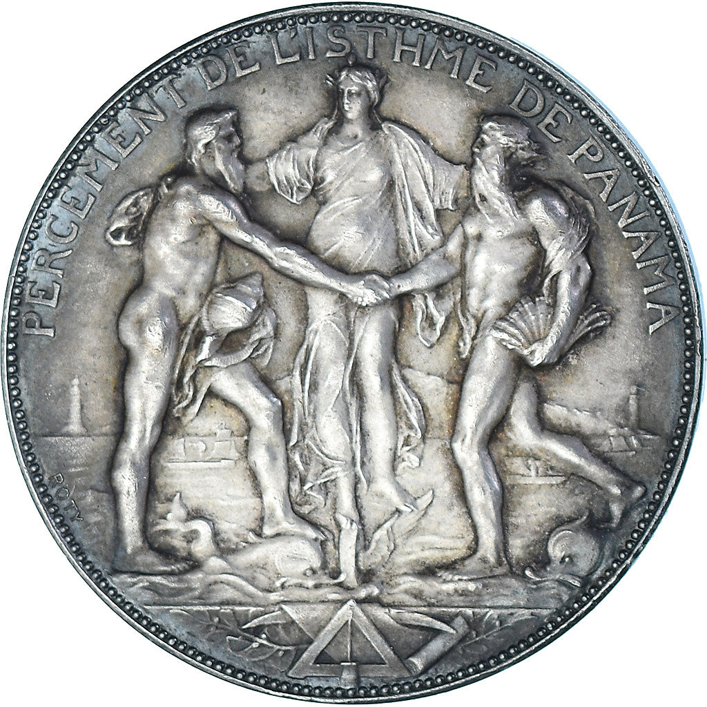 Panama, Medal, Souscripteurs pour le Percement de l'Isthme, 1880, Roty, MS(63)