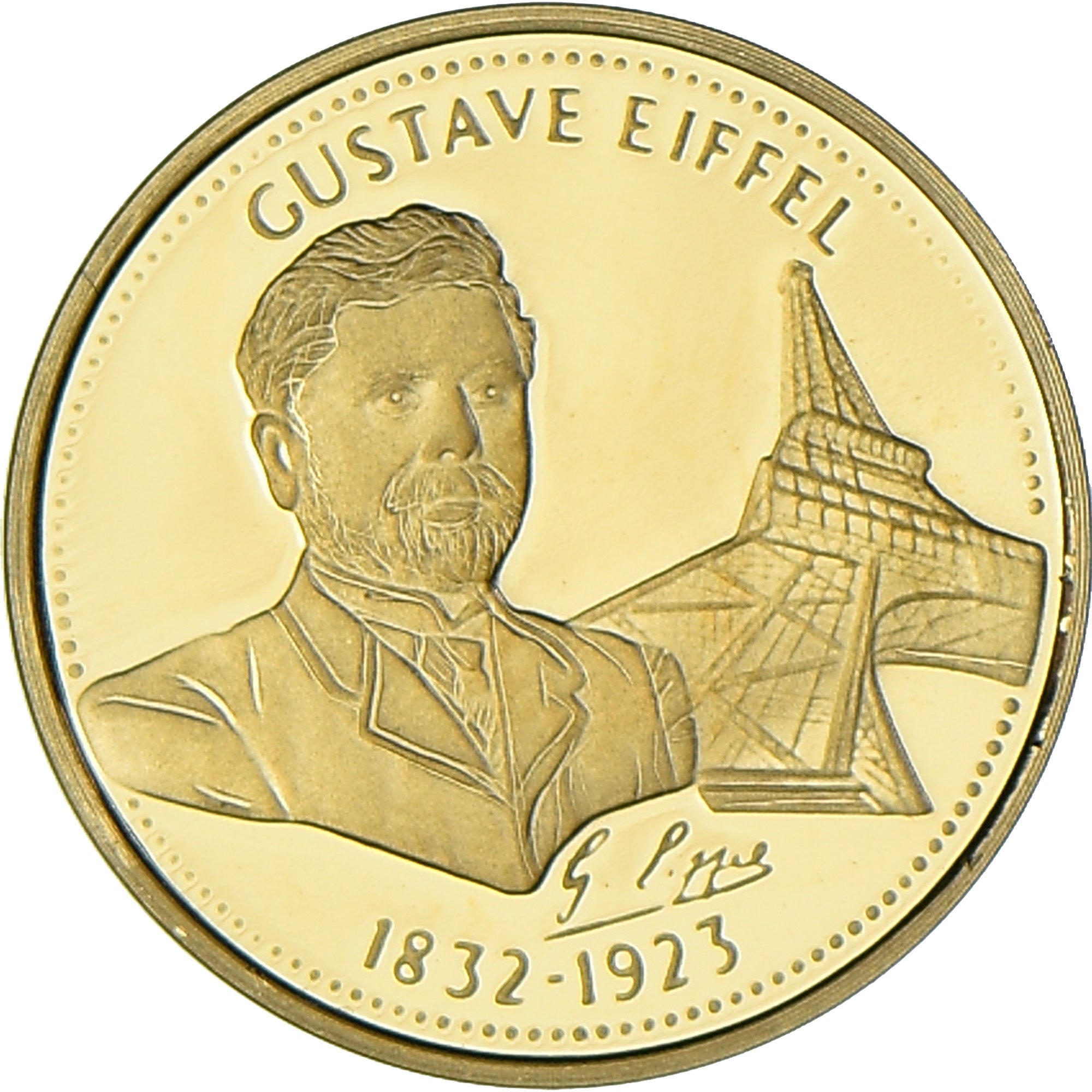 France, Medal, Gustave Eiffel, MS(65-70), Gold