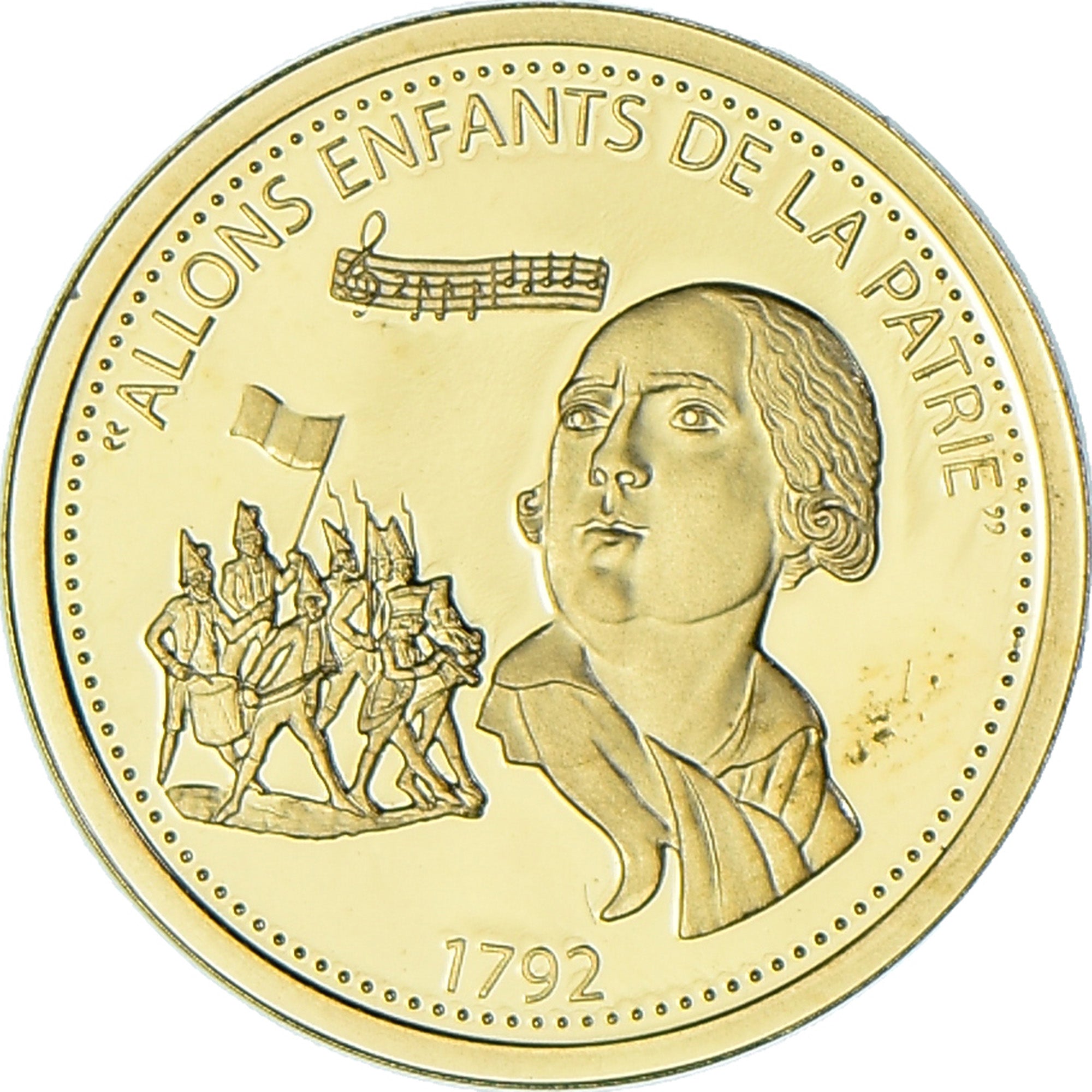 France, Medal, Rouget de lisle, Auteur de la Marseillaise, History, MS(65-70)
