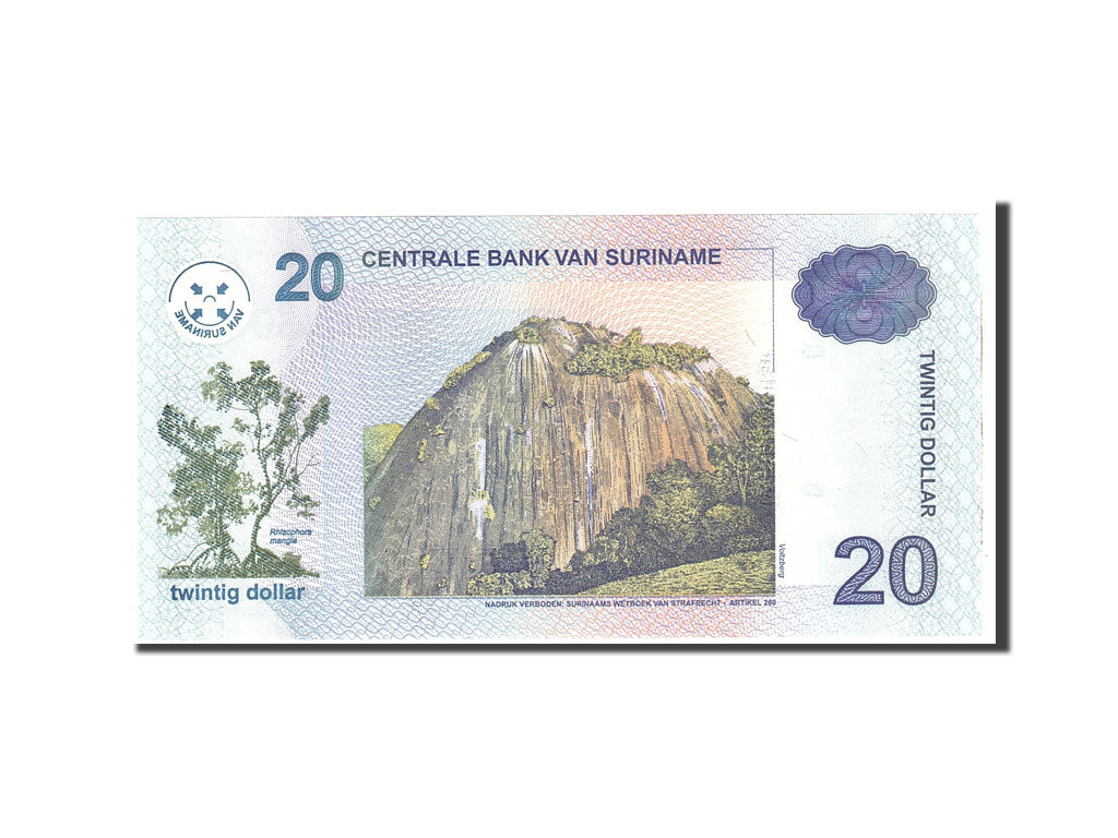 Banknote, Suriname, 20 Dollars, 2004, 2004-01-01, KM:159a, UNC(65-70)