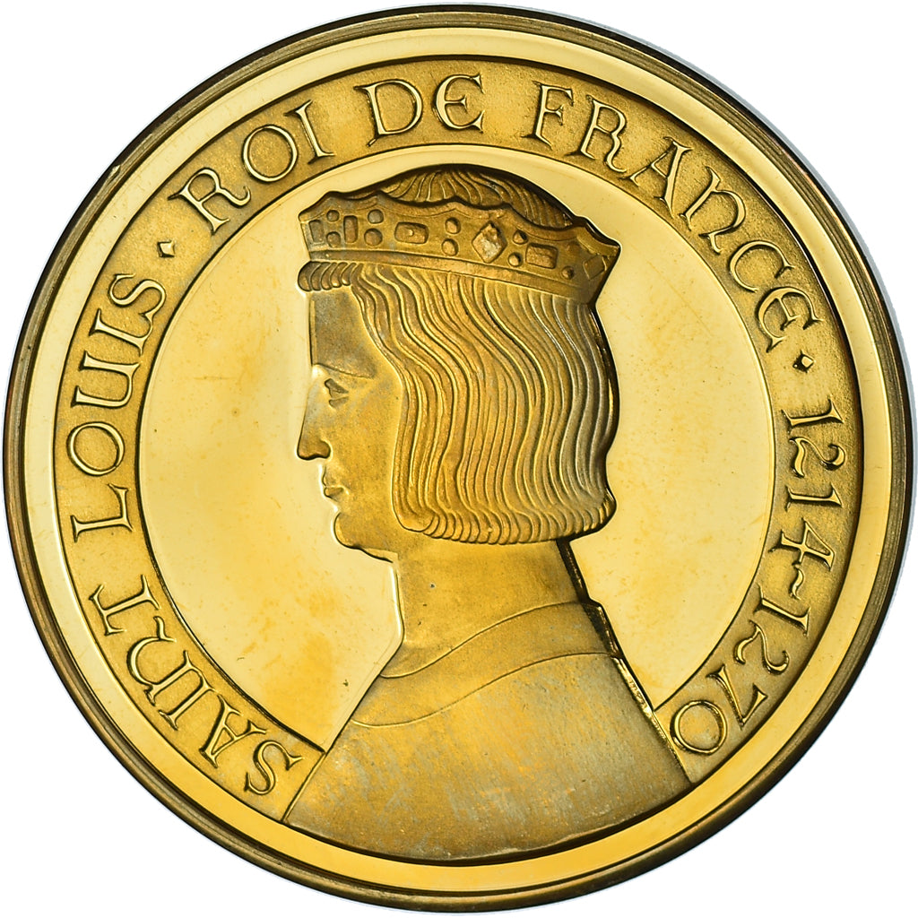 Francia, medalla, Château de Vincennes, Saint-Louis, SC+, Gold plated