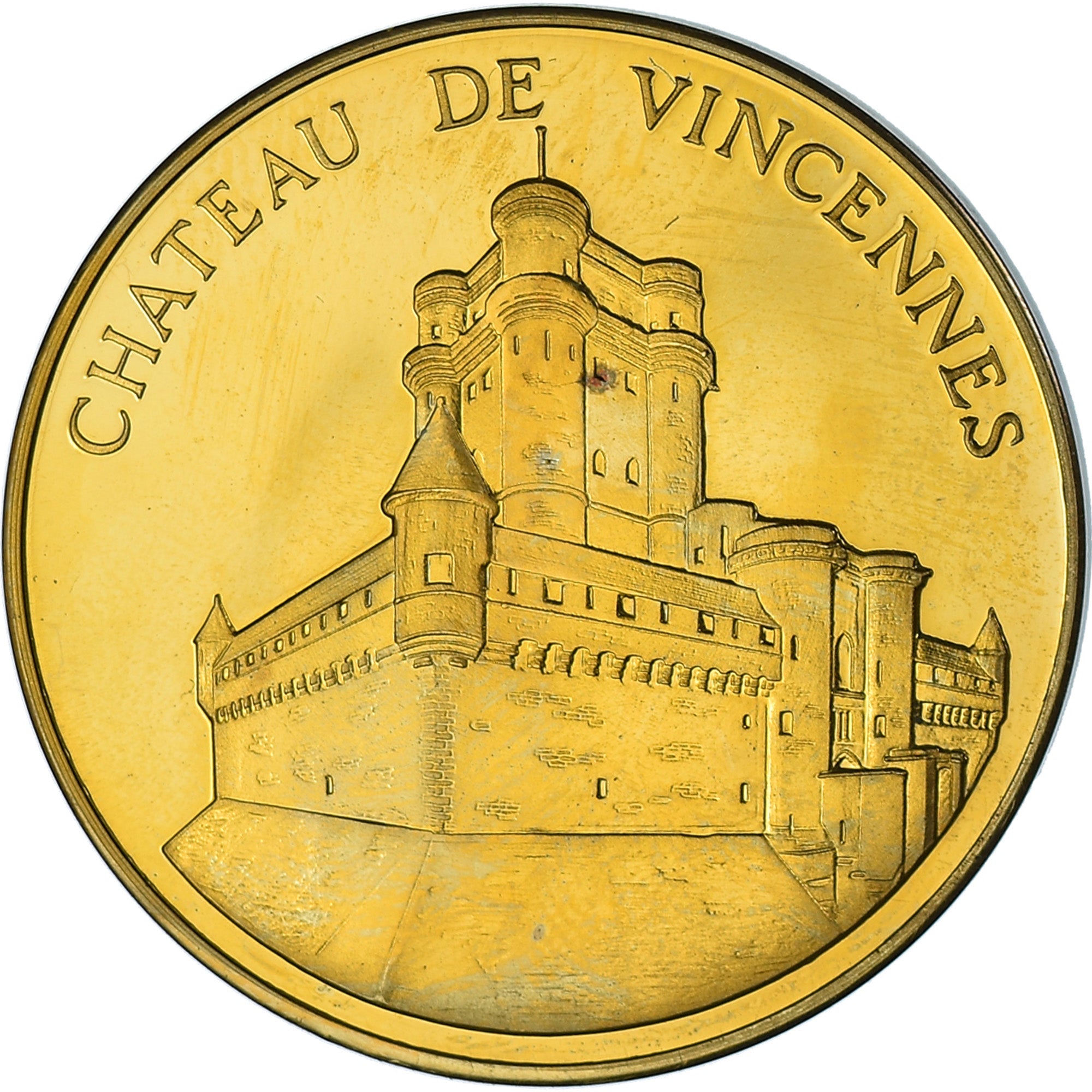 Francia, medalla, Château de Vincennes, Saint-Louis, SC+, Gold plated