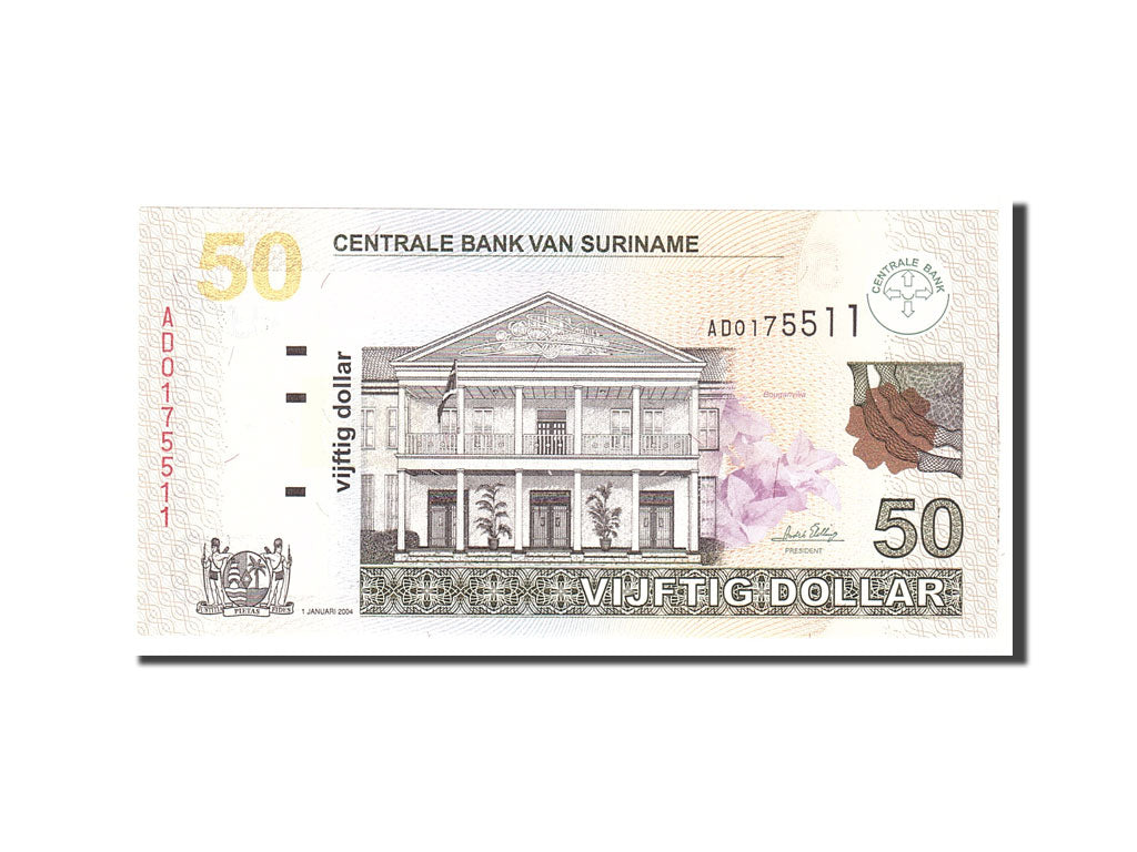 Surinam, 50 Dollars, 2004, 2004-01-01, KM:160, UNC(65-70)
