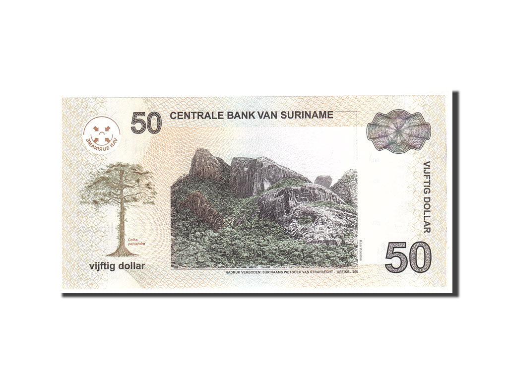 Surinam, 50 Dollars, 2004, 2004-01-01, KM:160, UNC(65-70)