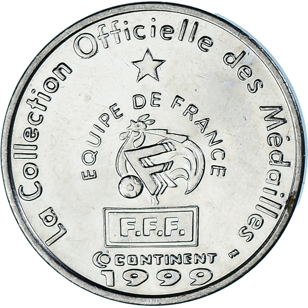 Francia, zeton, Football, David Trézéguet, Sport, 1999, EBC, Níquel