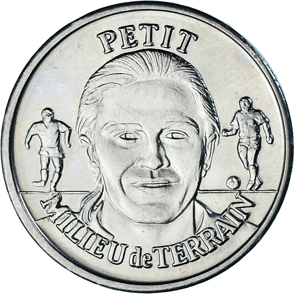 Francia, zeton, Football, Emmanuel Petit, Sport, 1999, EBC, Níquel