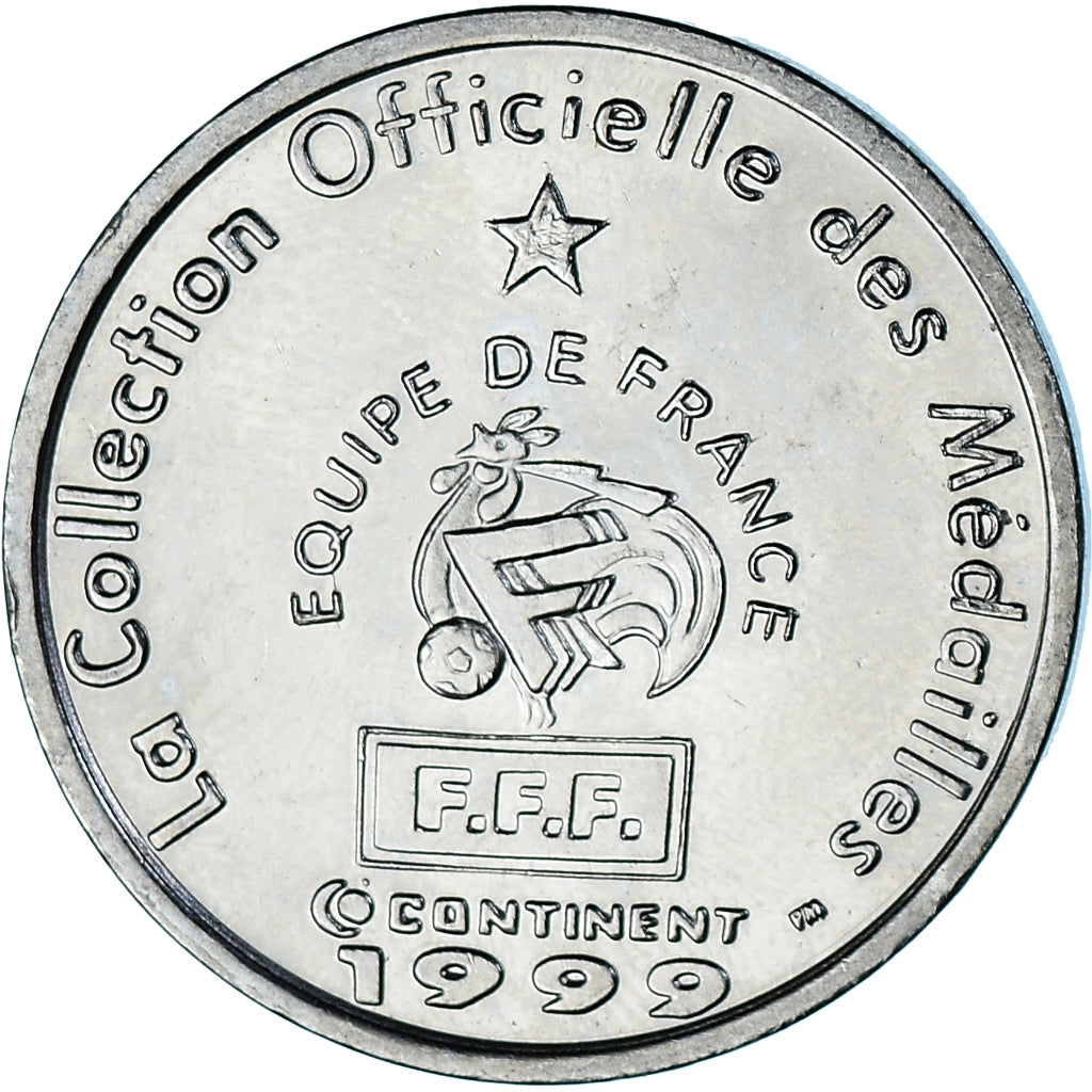 Francia, zeton, Football, Emmanuel Petit, Sport, 1999, EBC, Níquel