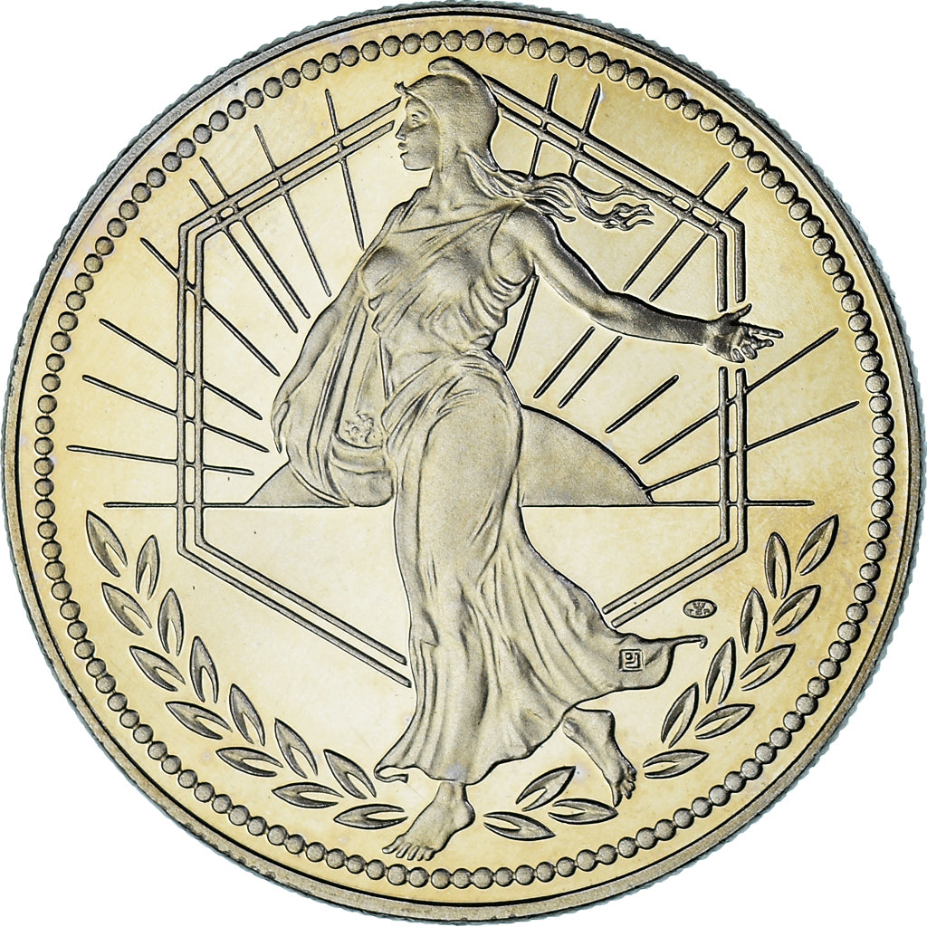 Francia, medalla, L'Europe, La Semeuse, Politics, 2001, MDP, FDC, Cobre -