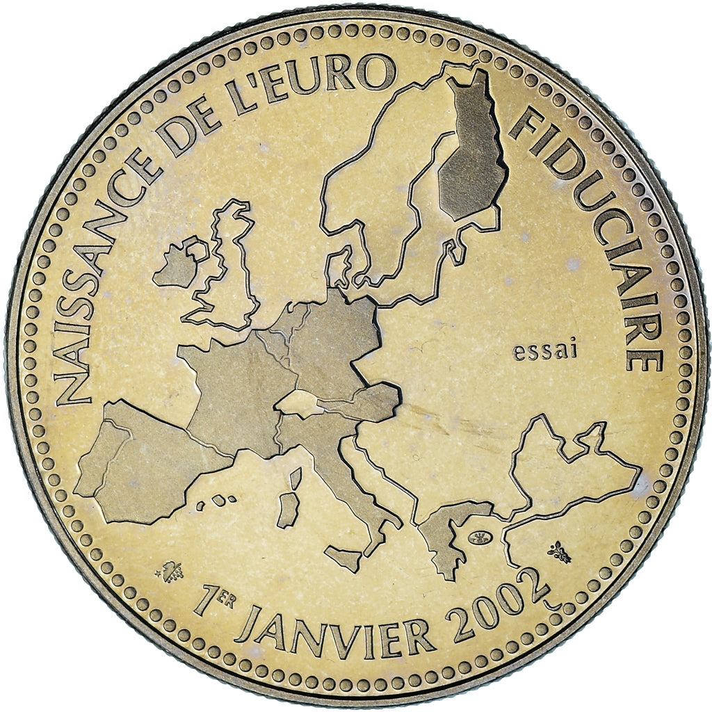Frankrijk, Medaille, Naissance de l'Euro Fiduciaire, Politics, 2002, FDC