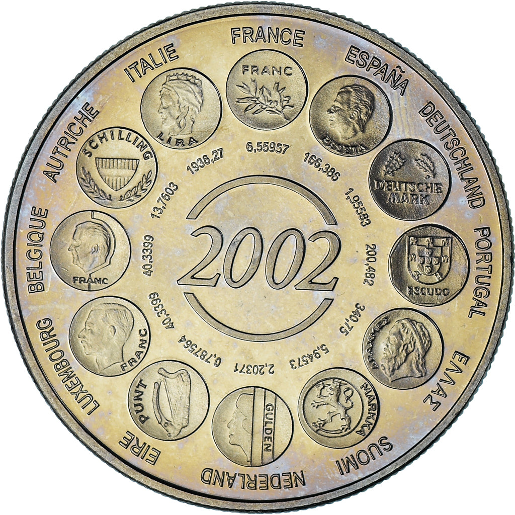 Frankrijk, Medaille, Naissance de l'Euro Fiduciaire, Politics, 2002, FDC