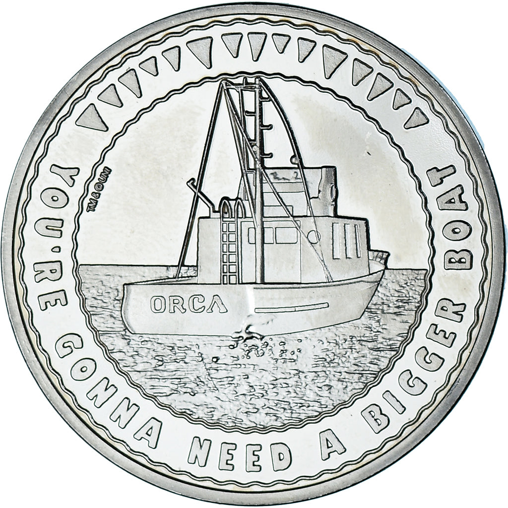 France, Medal, Jaw's, Les Dents de la Mer, Cinéma, MS(63), Copper-nickel