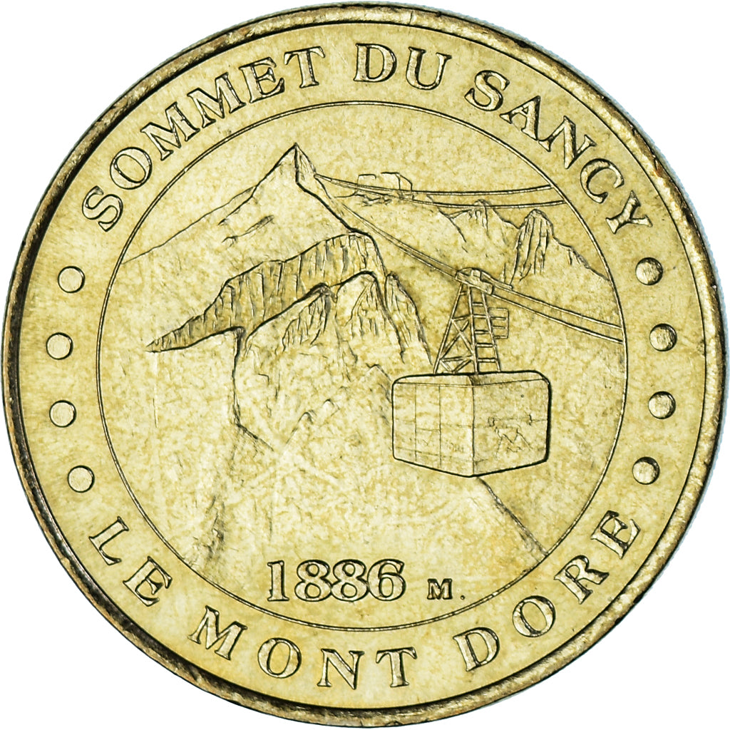 Francia, zeton, Jetón turístico, Le Mont Doré, Sommet du sancy, 2001, MDP