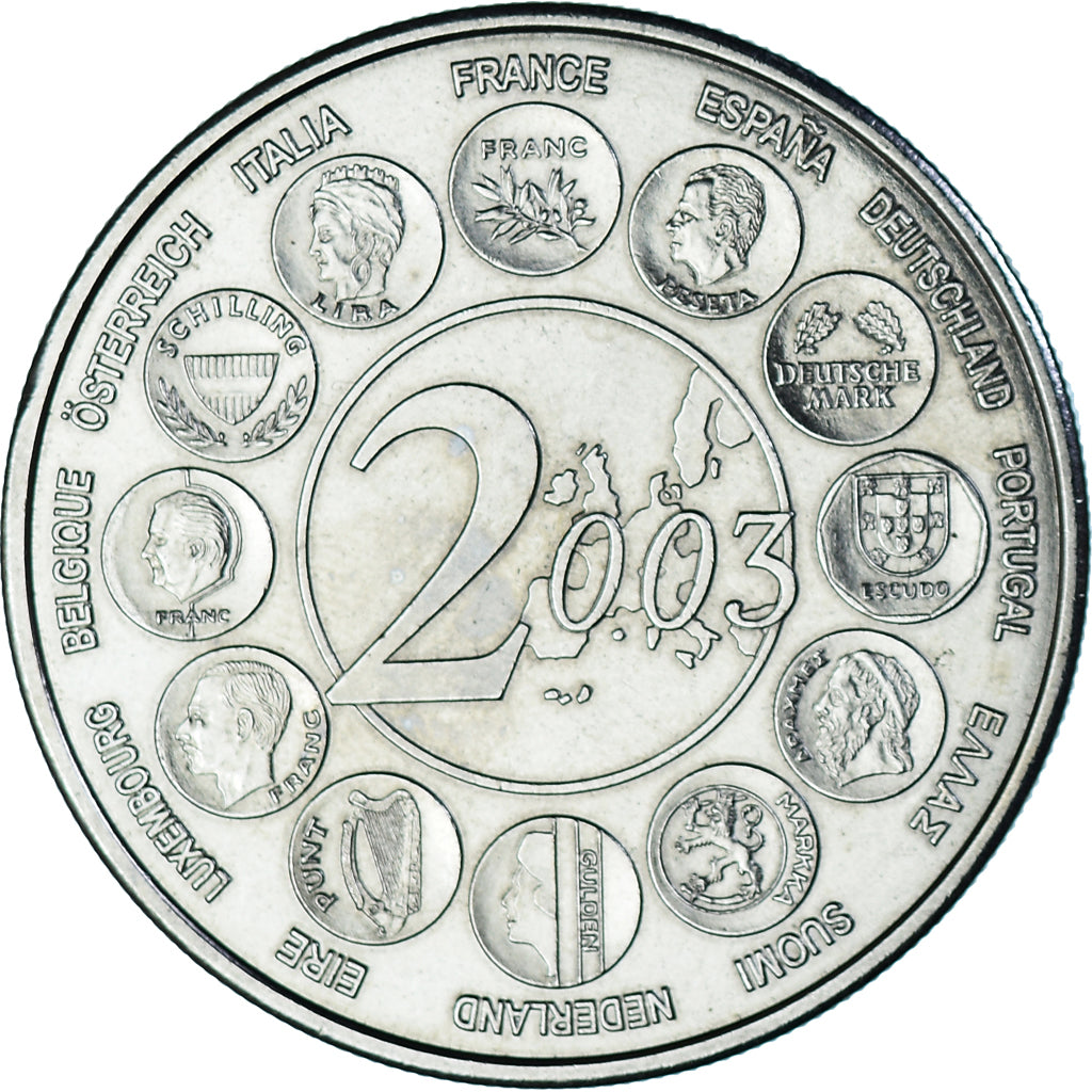 Francia, medalla, L'Europe des 15, essai, Politics, 2003, SC, Cobre - níquel