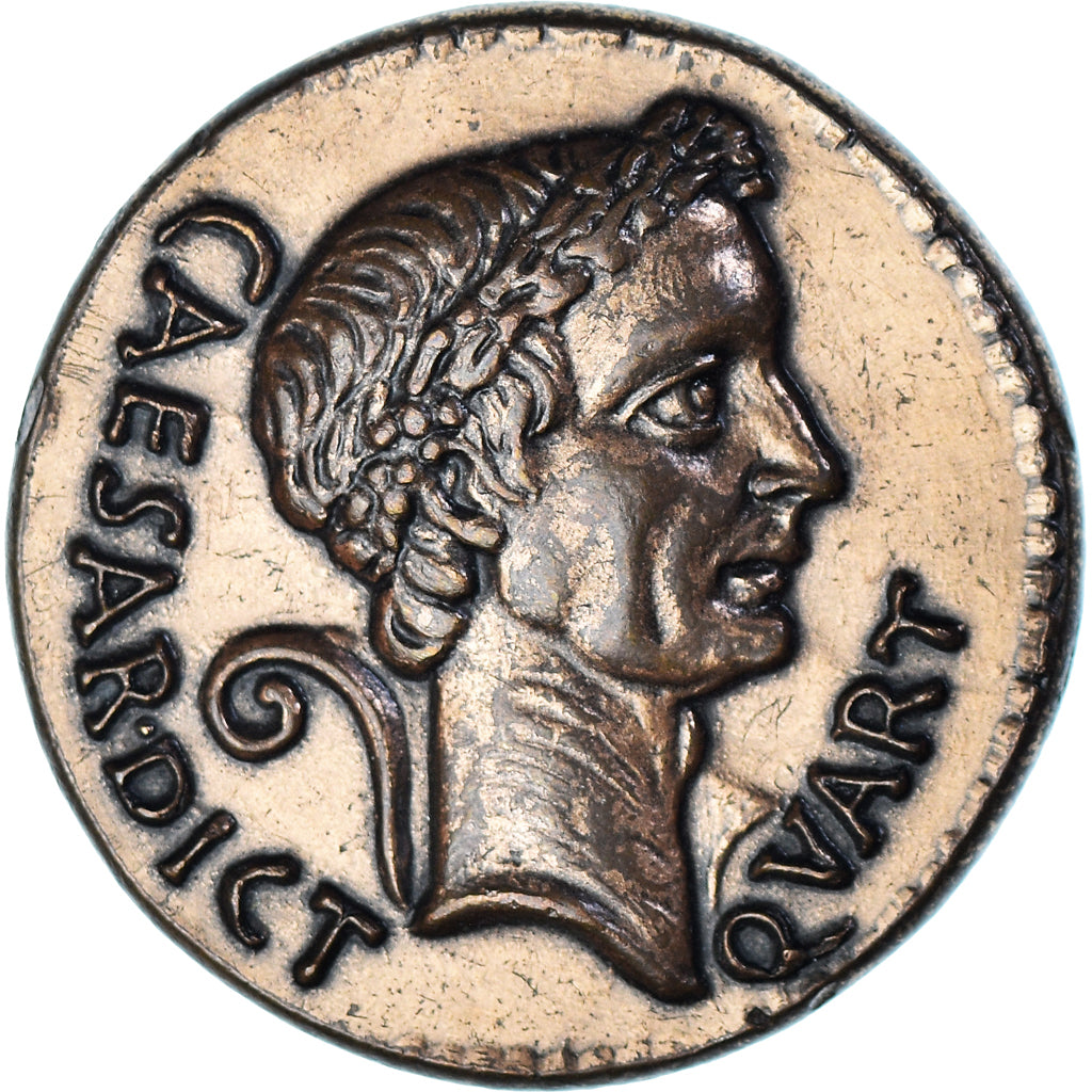 França, medalha, Reproduction Monnaie Antique,  César, EF(40-45), Cobre