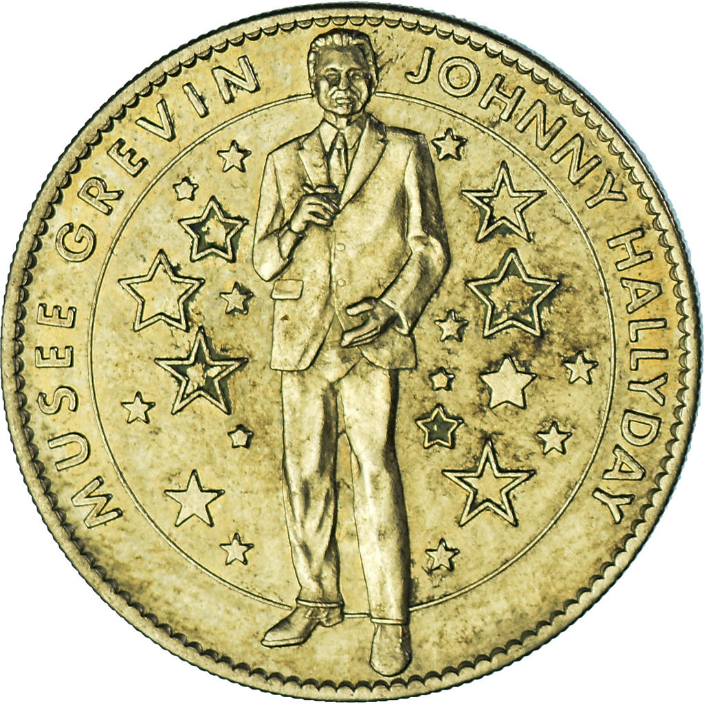 França, Token, Token Turístico, Johnny Hallyday, MS(63), Cuproníquel