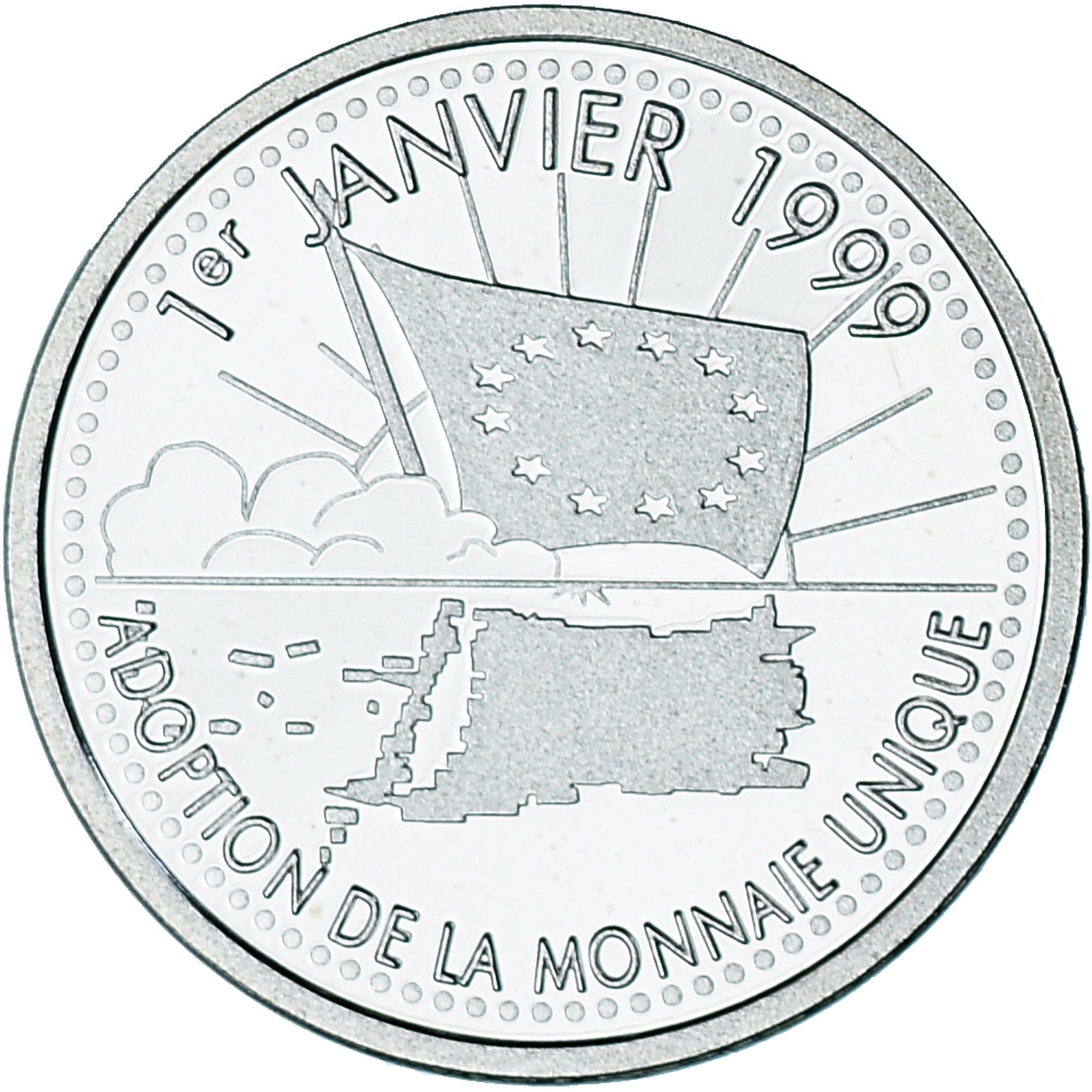 France, Europa, 10 Euro, 1999, Utrecht, ESSAI, FDC, Argent